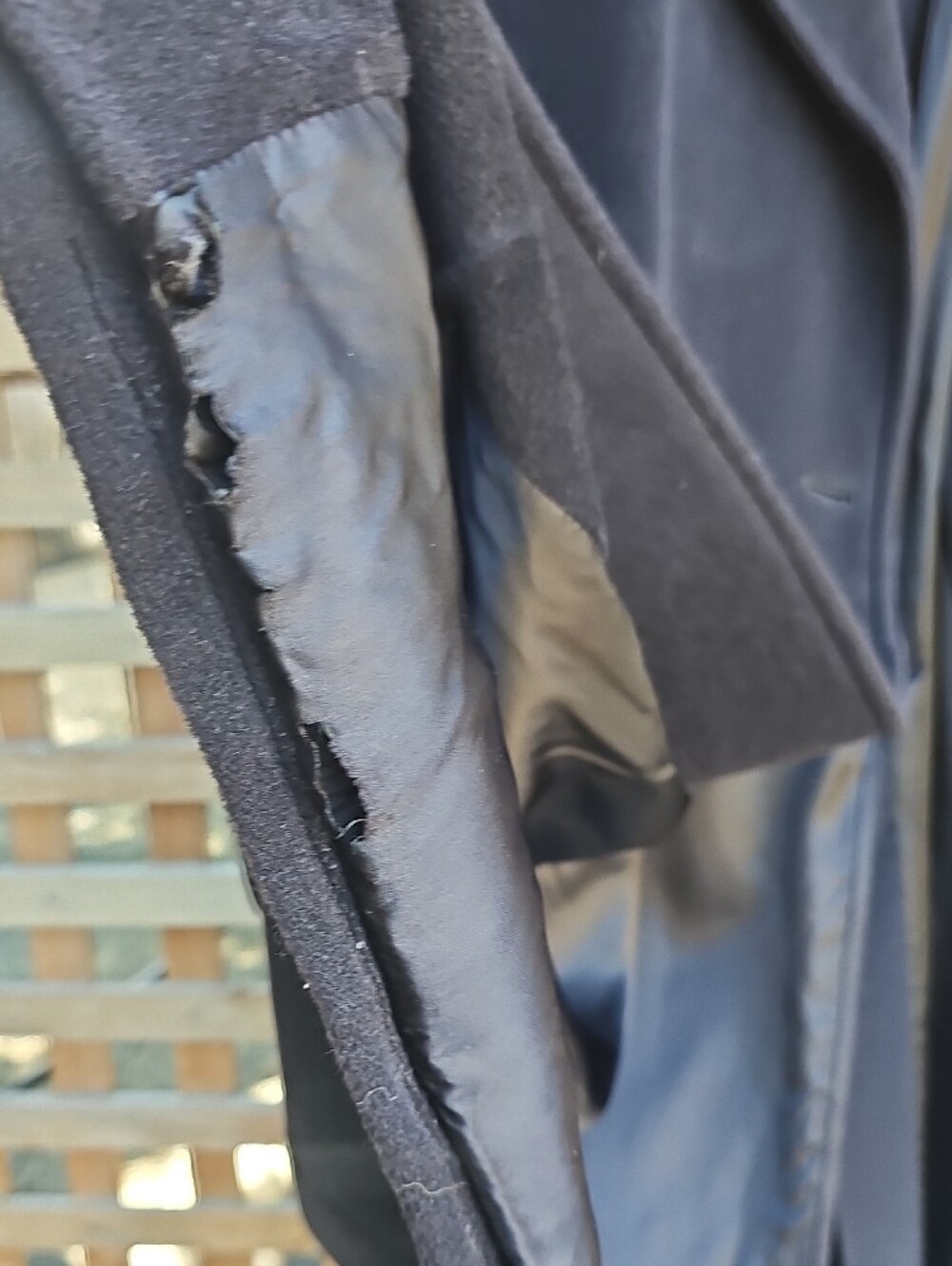 MaxMara Black Wool Trench Coat - Picture 3 of 16